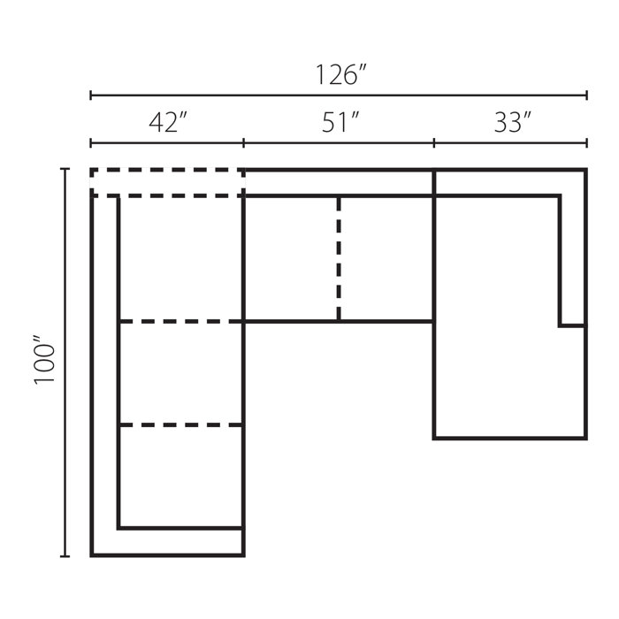 Klaussner Furniture Findley 3 Piece Upholstered Sectional & Reviews